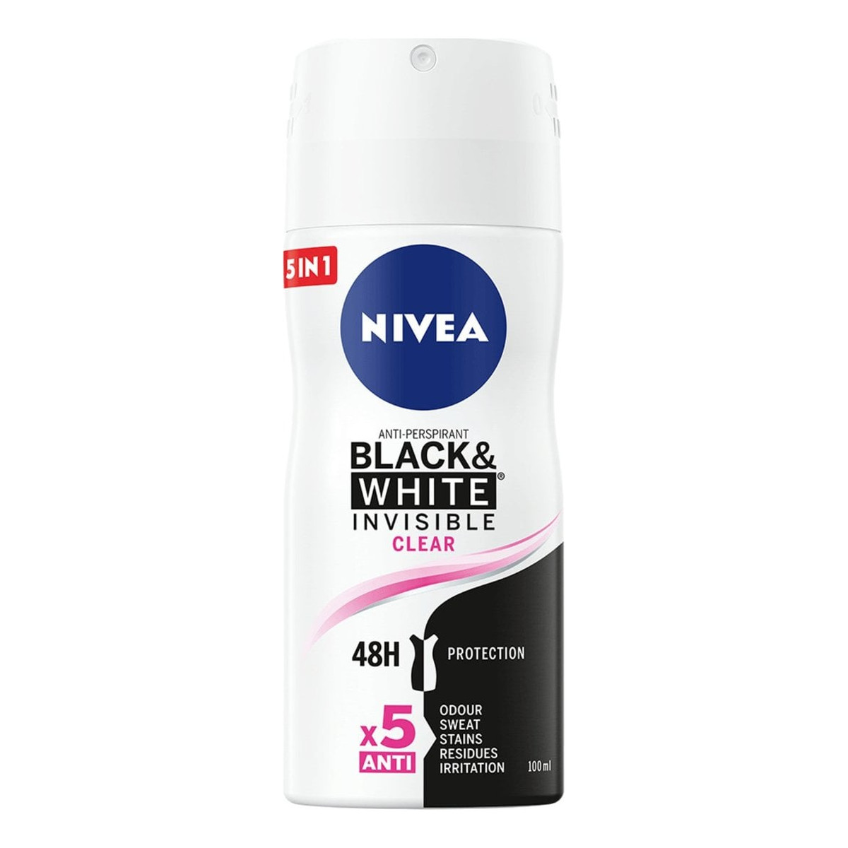 Nivea Black&White Antypersiprant w sprayu Invisible Clear 100ml