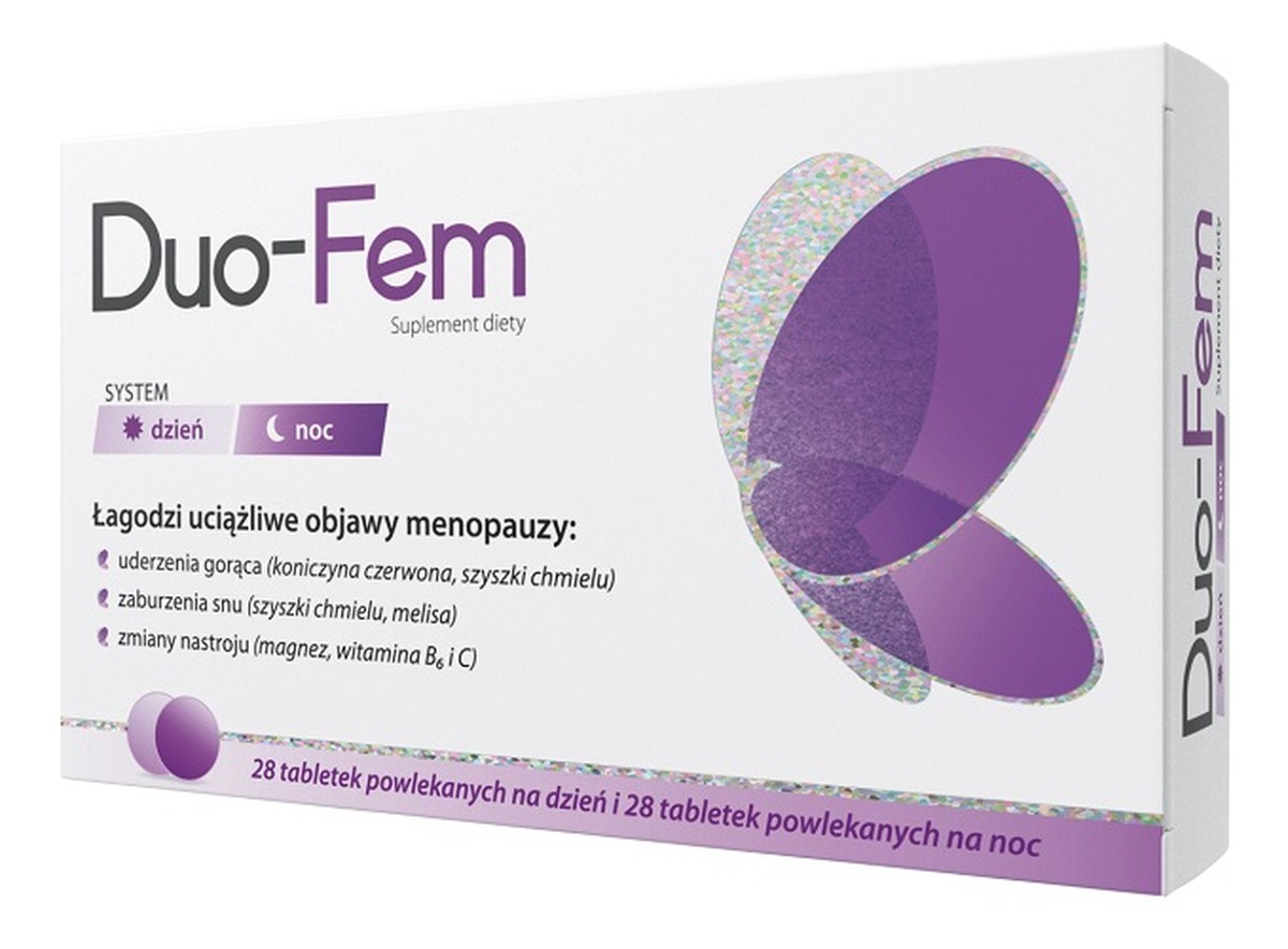 Suplement diety łagodzący objawy menopauzy 56 tabletek