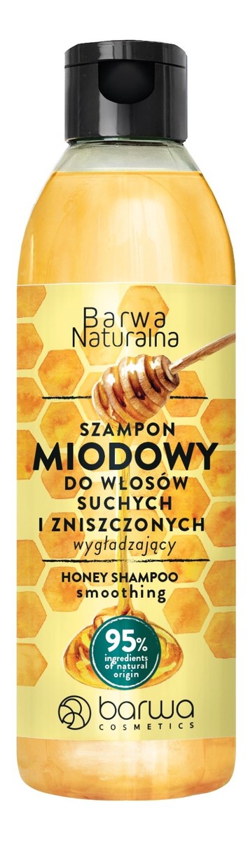 Naturalna miodowy szampon wygładzający do włosów suchych i zniszczonych