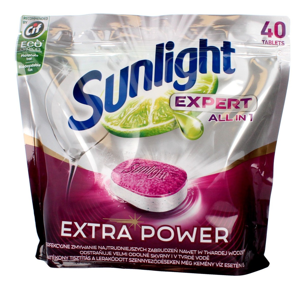 Extra Power tabletki do mycia naczyń w zmywarkach 40szt