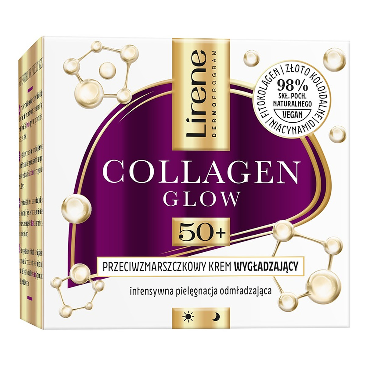 Lirene Collagen Glow przeciwzmarszczkowy Krem wygładzający 50+ 50ml