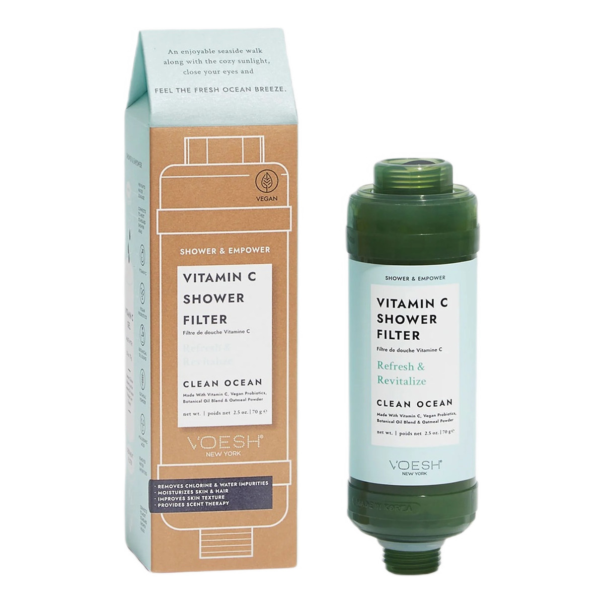 Voesh Vitamin c shower filter filtr prysznicowy z witaminą c do ciała i skóry głowy clean ocean 70g