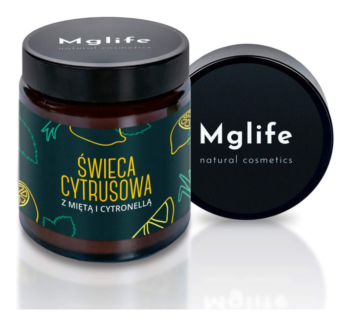 Świeca rzepakowa Cytrusowa z Miętą i Cytronellą