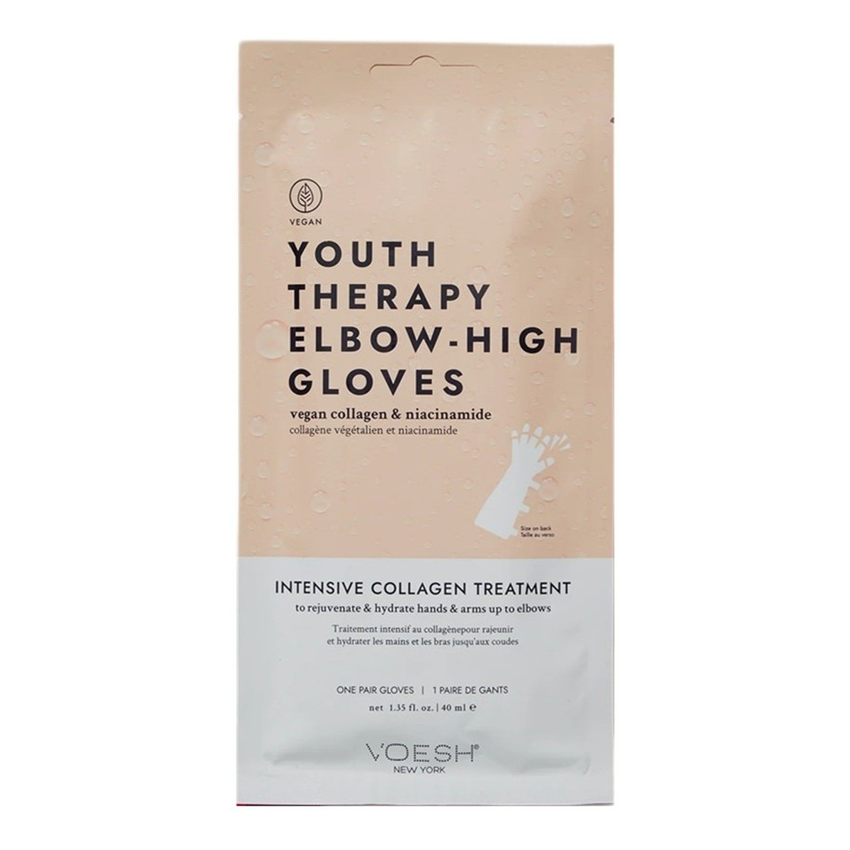 Voesh Youth therapy elbow-high gloves długie rękawiczki pielęgnujące z kolagenem 1 para
