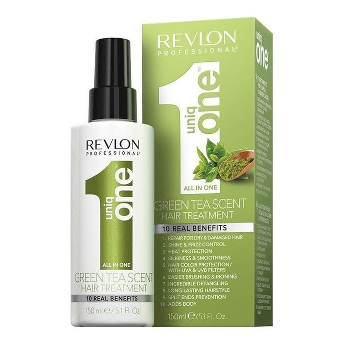 Revlon Professional Uniq One All In One Green Tea Scent Hair Treatment 10 Real Benefits Odżywka Do Włosów W Sprayu 150ml