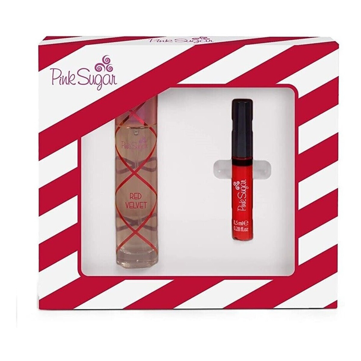 Aquolina Pink Sugar Red Velvet Zestaw woda toaletowa spray 50ml + błyszczyk do ust 8.5ml
