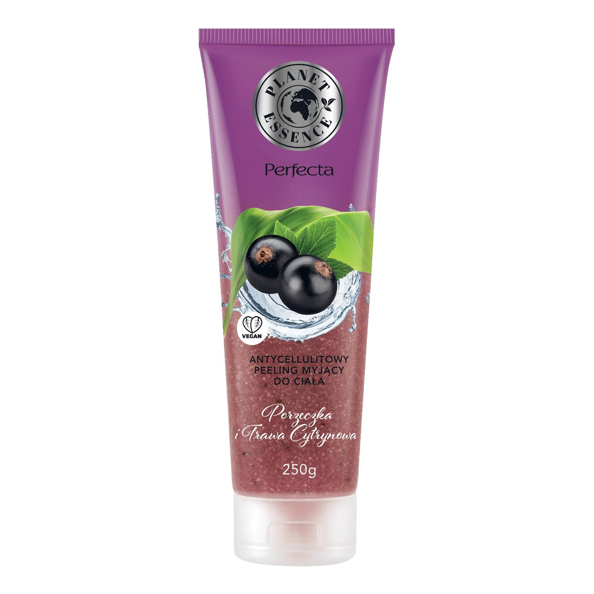 Perfecta Planet Essence Antycellulitowy Peeling myjący do ciała - Porzeczka i Trawa Cytrynowa 250g
