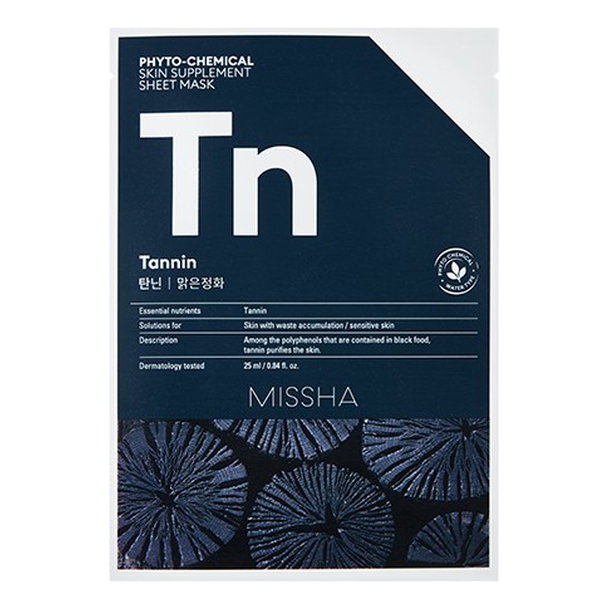 Missha Phyto-Chemical oczyszczająca maska w płachcie na twarz Tannin 25ml