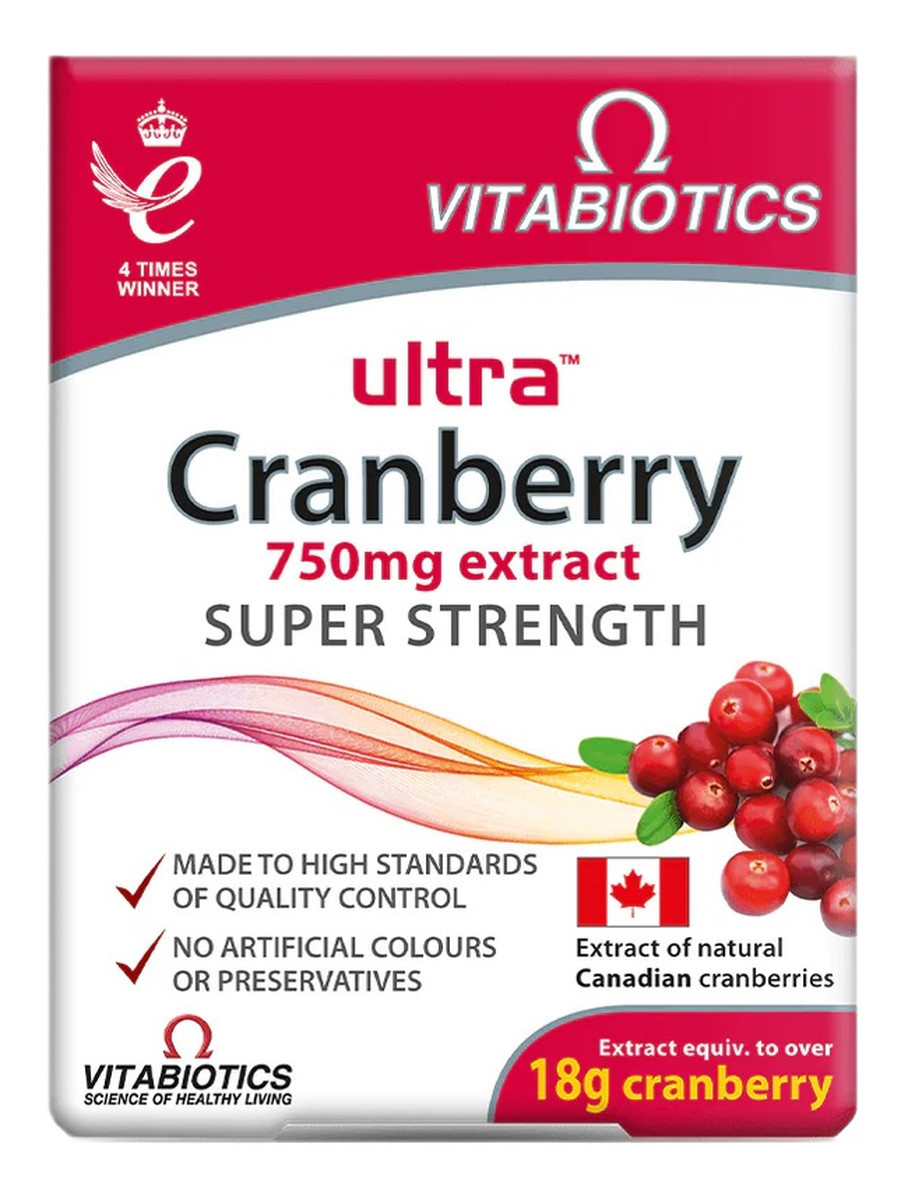 Ultra cranberry 750mg suplement diety 30 tabletek