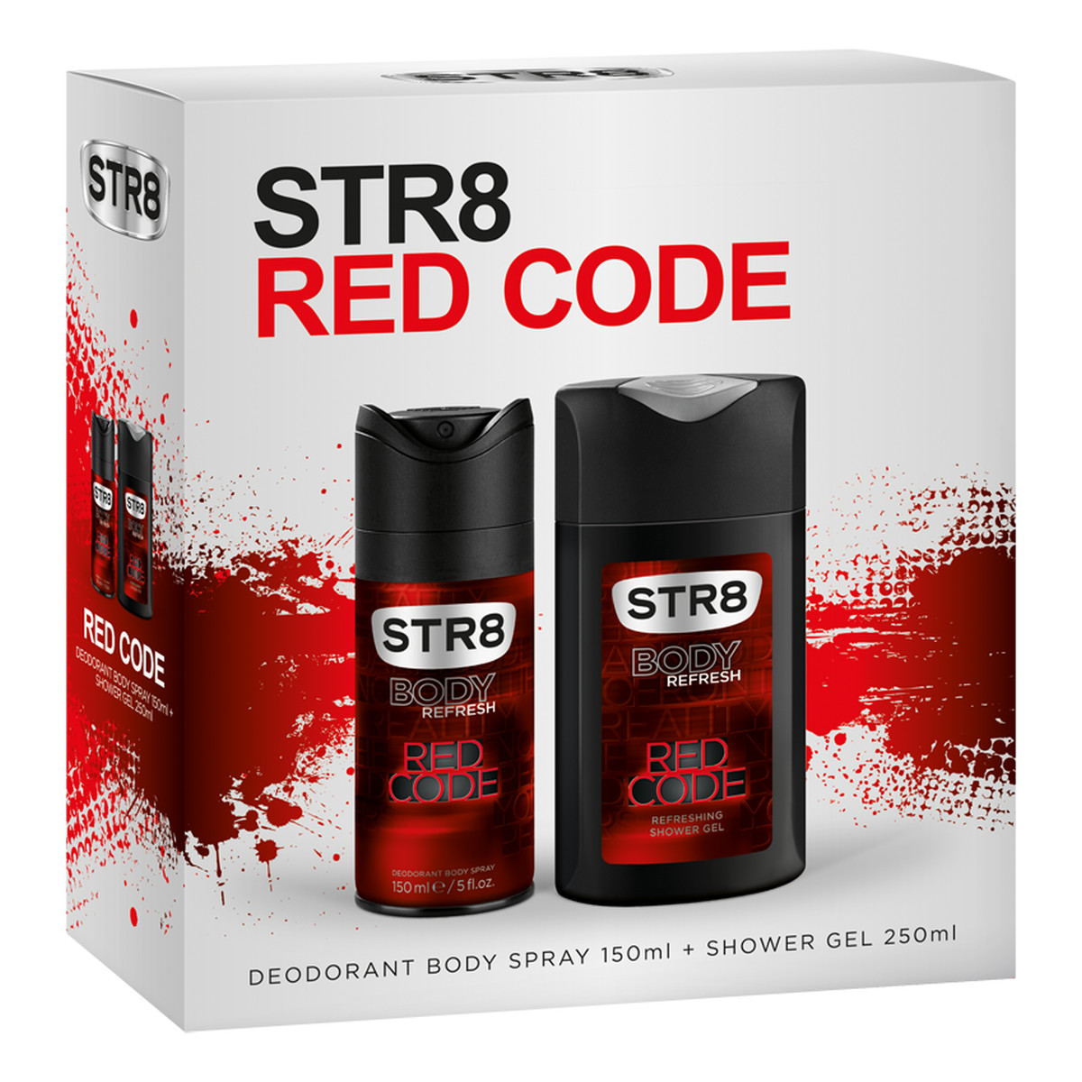 STR8 Red Code Body Refresh Dezodorant Spray+Żel Pod Prysznic 400ml