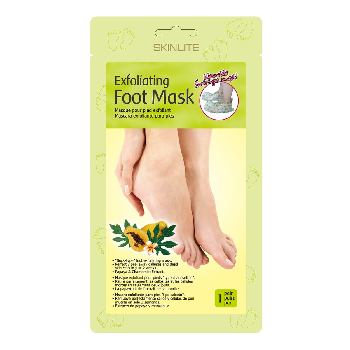 SkinLite Exfolianting Food Mask skarpetki złuszczające 1 para