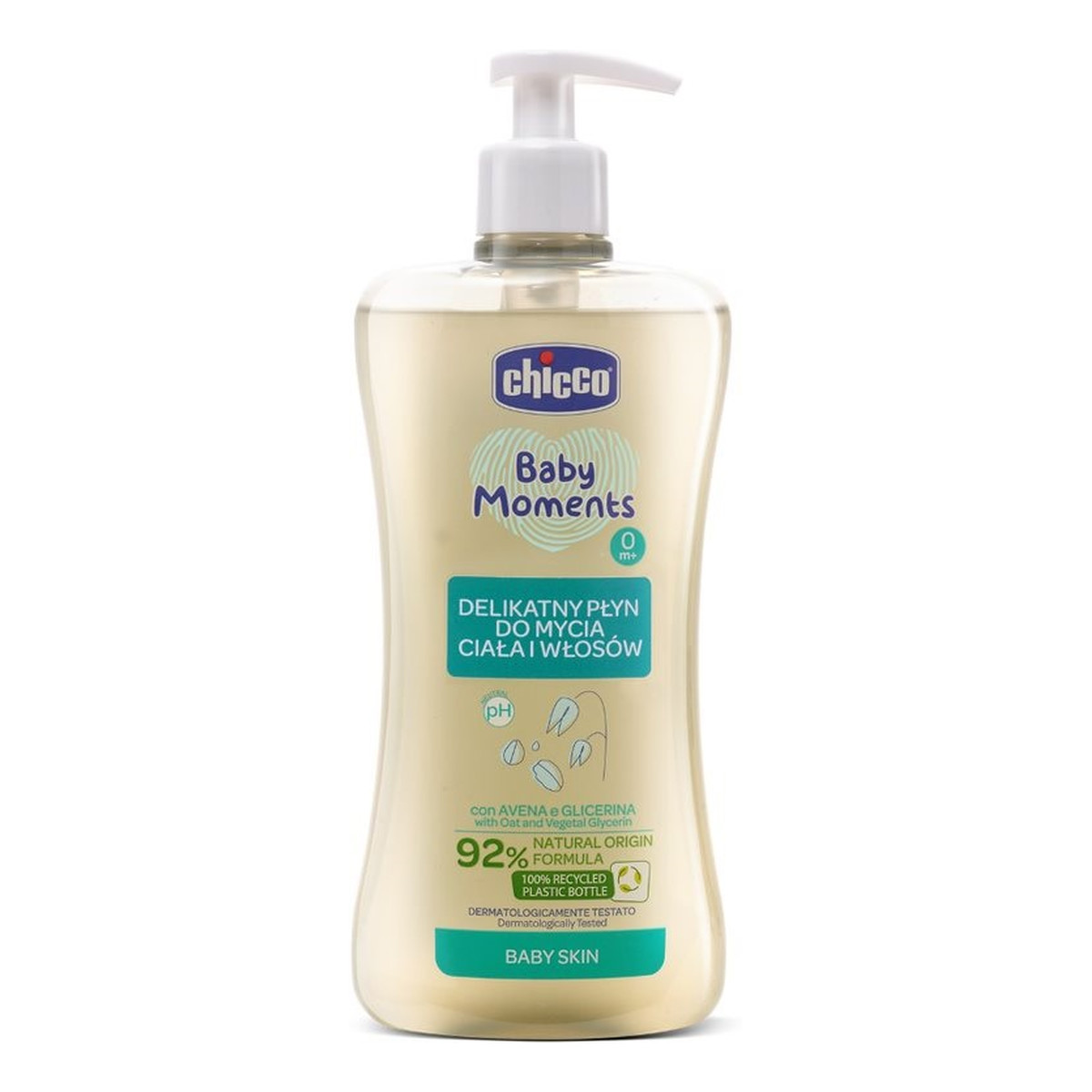 Chicco Baby Moments Delikatny płyn do mycia ciała i włosów 0m+ 500ml