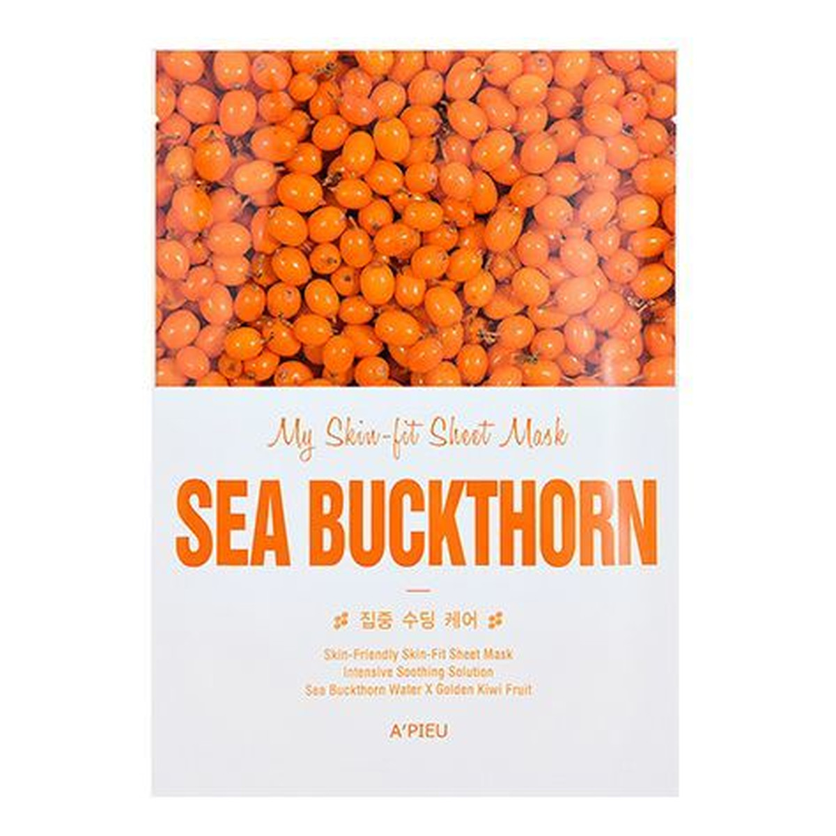 A'Pieu My Skin-Fit nawilżająco-rozświetlająca maseczka w płachcie Sea Buckthorn 25g
