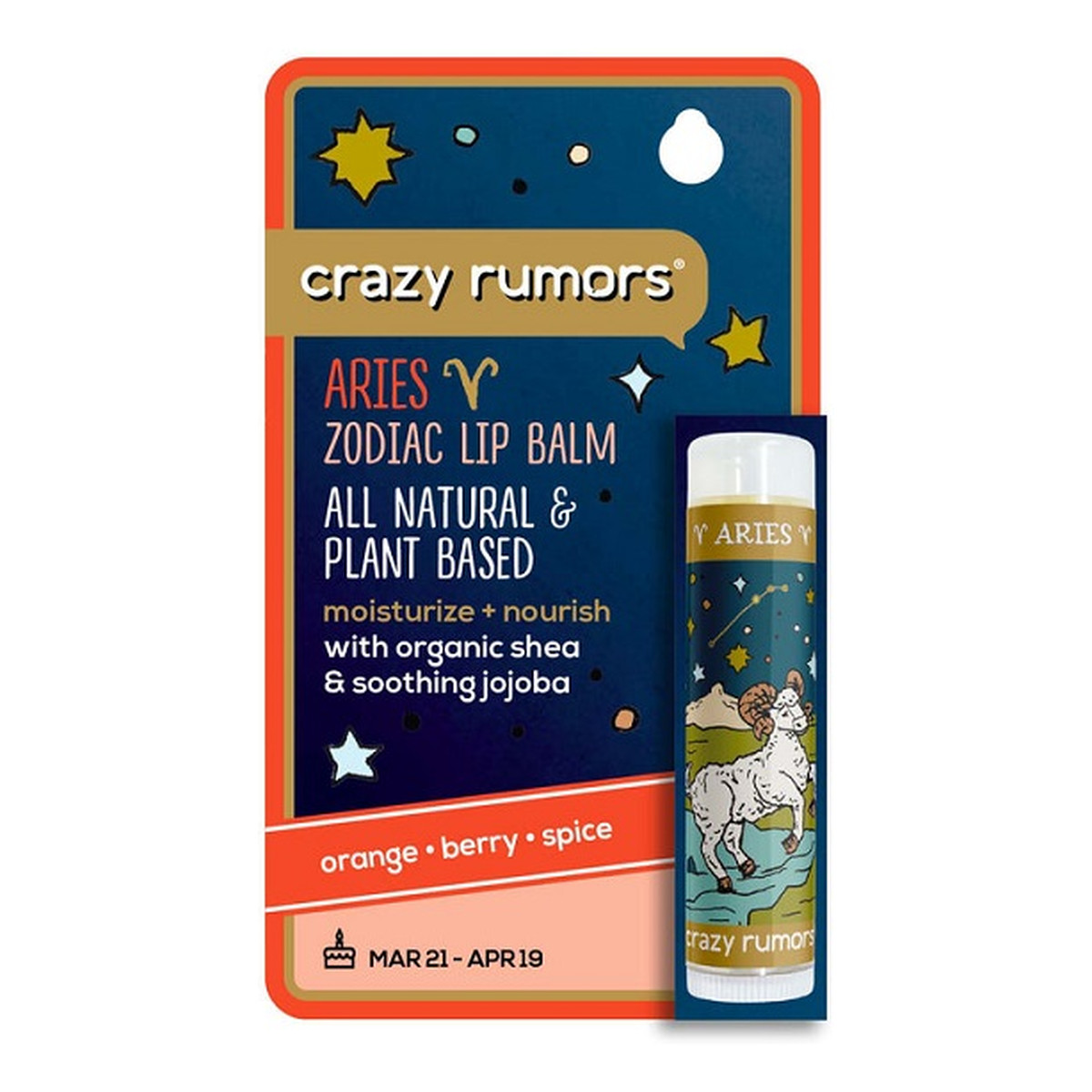 Crazy Rumors Zodiac Lip Balm Naturalny balsam do ust - Baran 4.4ml