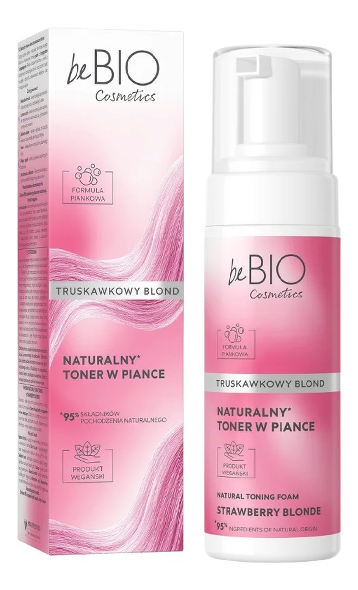 Naturalny Toner w piance Truskawkowy Blond