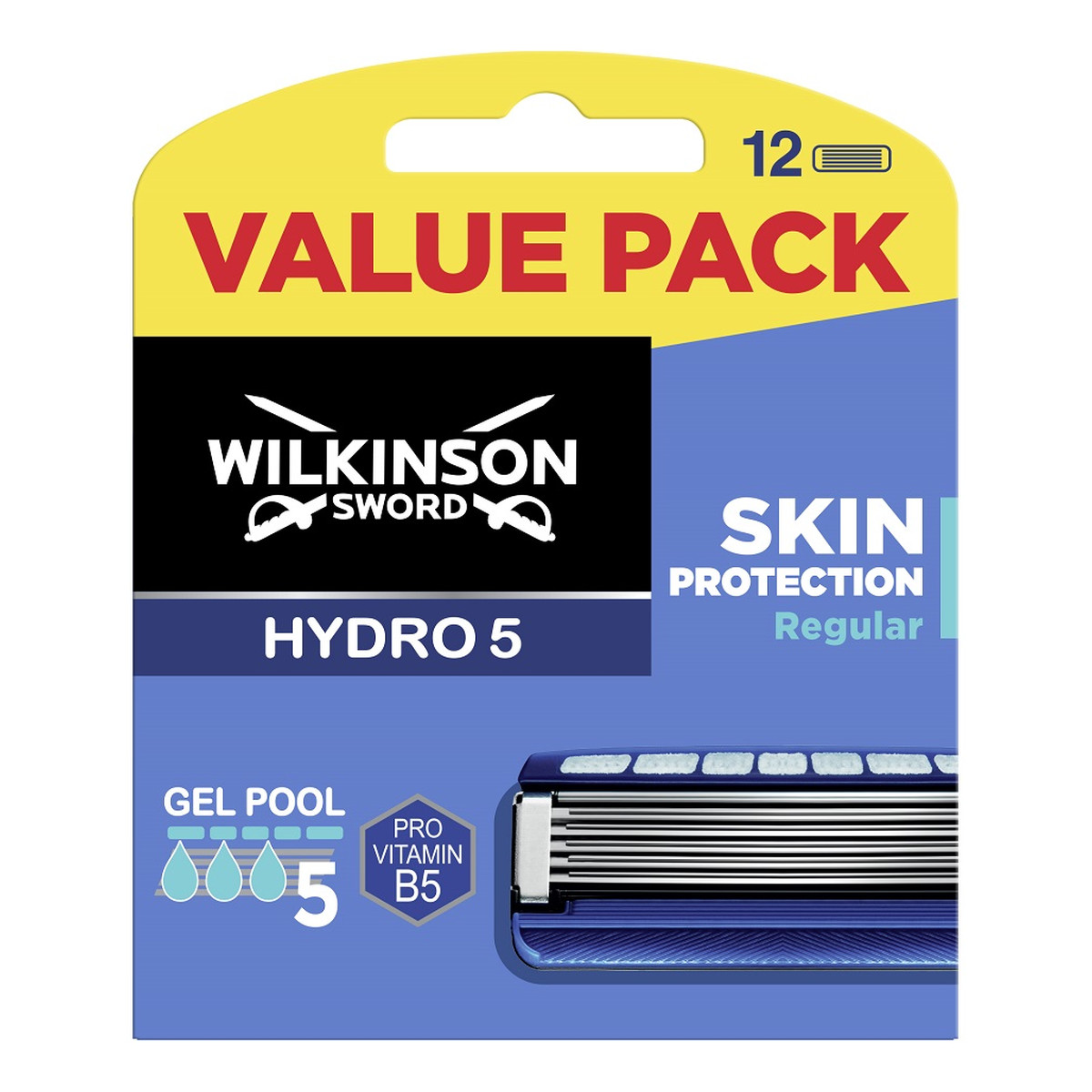 Wilkinson Hydro 5 Skin Protection Regular Zapasowe ostrza do maszynki do golenia dla mężczyzn 12szt
