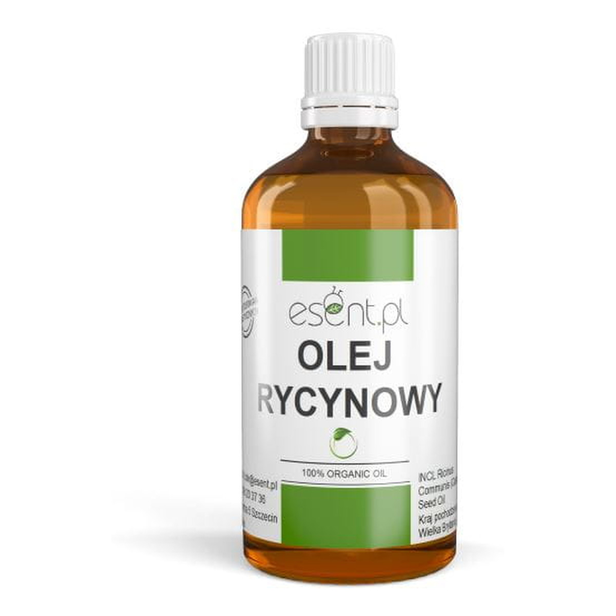 Esent Olej Rycynowy 100% Organiczny 100ml