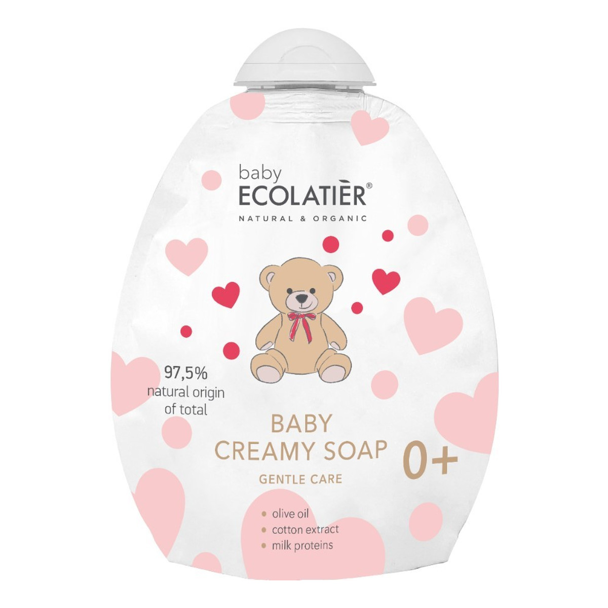 Ecolatier BABY Kremowe mydło dla niemowląt 0+ Delikatna pielęgnacja doypack refill