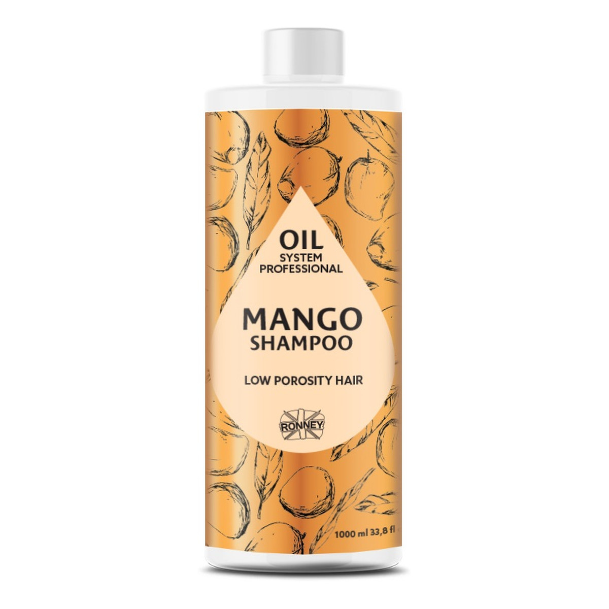 Ronney Professional oil system low porosity hair szampon do włosów niskoporowatych mango 1000ml
