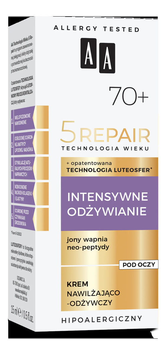 5Repair 70+ Intensywne Odżywianie Krem pod oczy nawilżająco-odżywczy