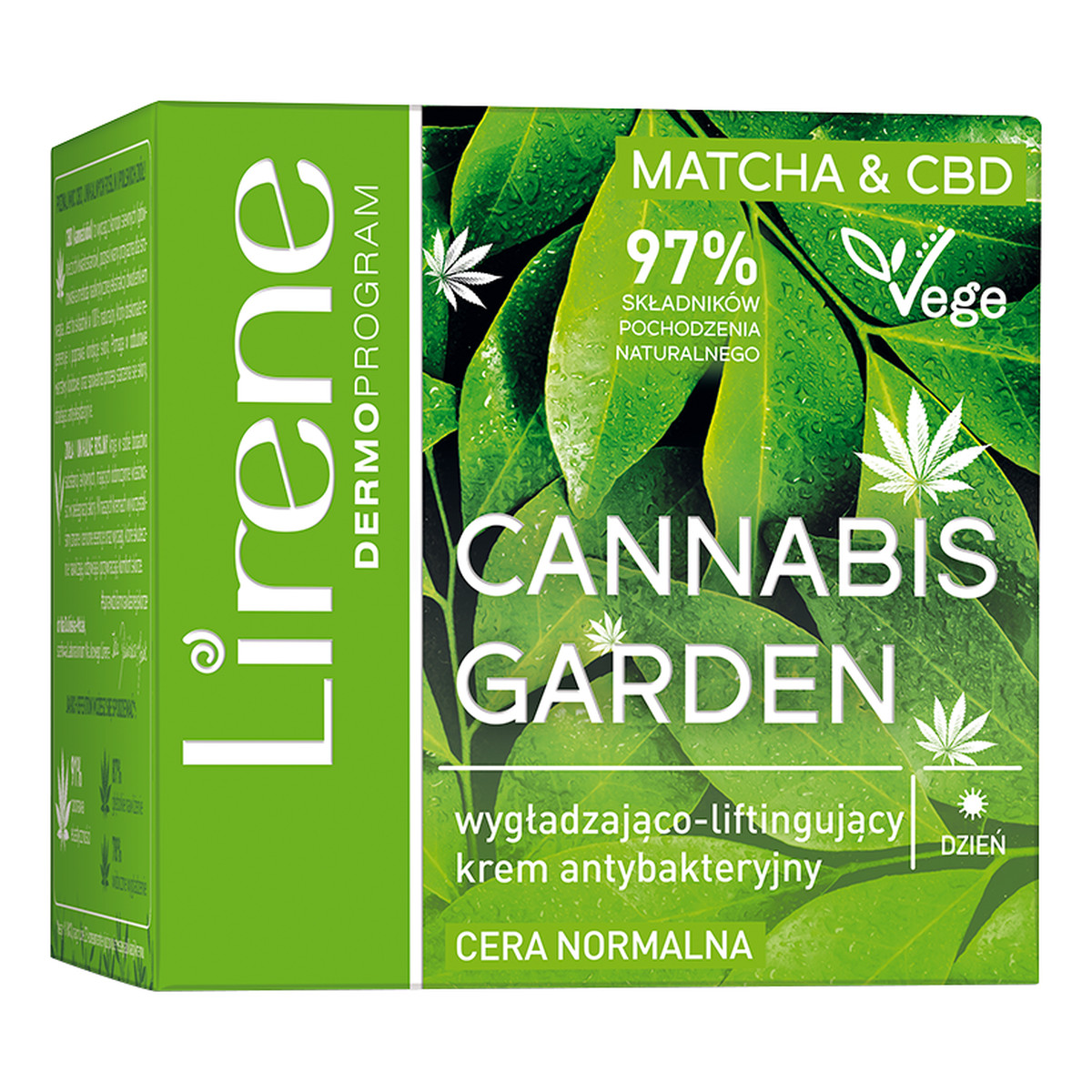 Lirene Cannabis Garden Wygładzająco-liftingujący krem antybakteryjny na dzień Cera normalna 50ml
