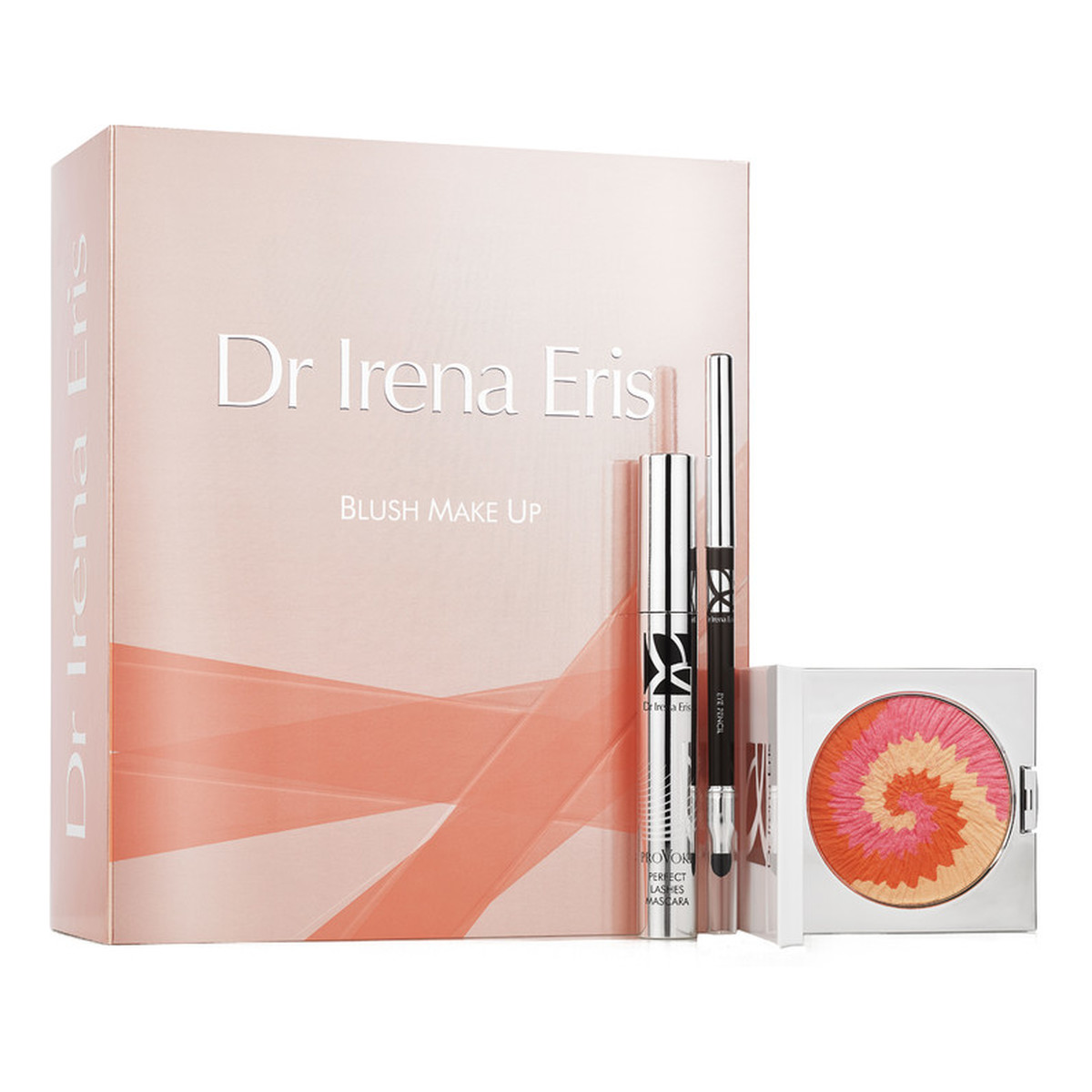 Dr Irena Eris Blush make up tusz do rzęs 10ml + róż do policzków 8g + eyeliner e2 brown