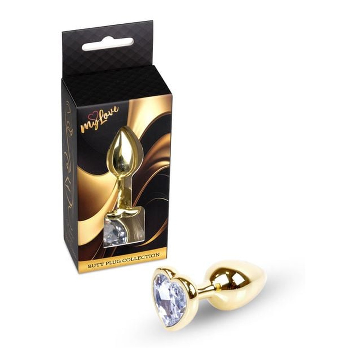 MyLove Butt Plug Collection Jewellery Heart metalowy korek analny Gold Heart