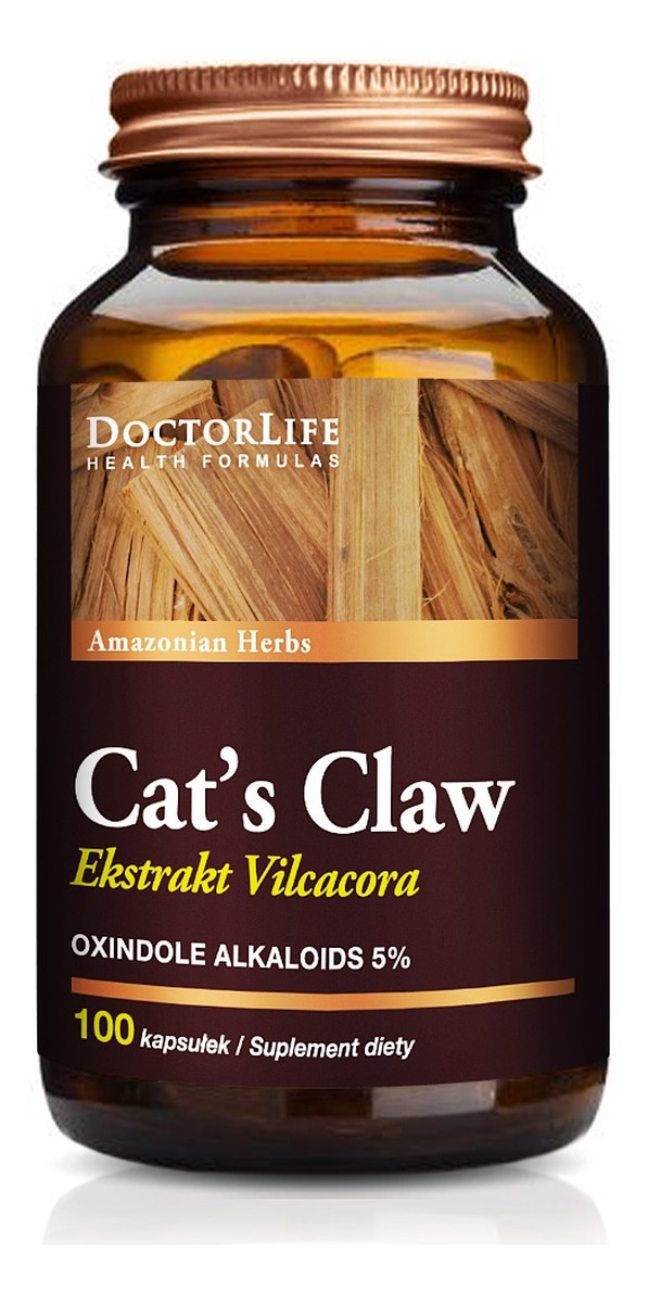 Cat's claw koci pazur extract 500mg suplement diety 100 kapsułek