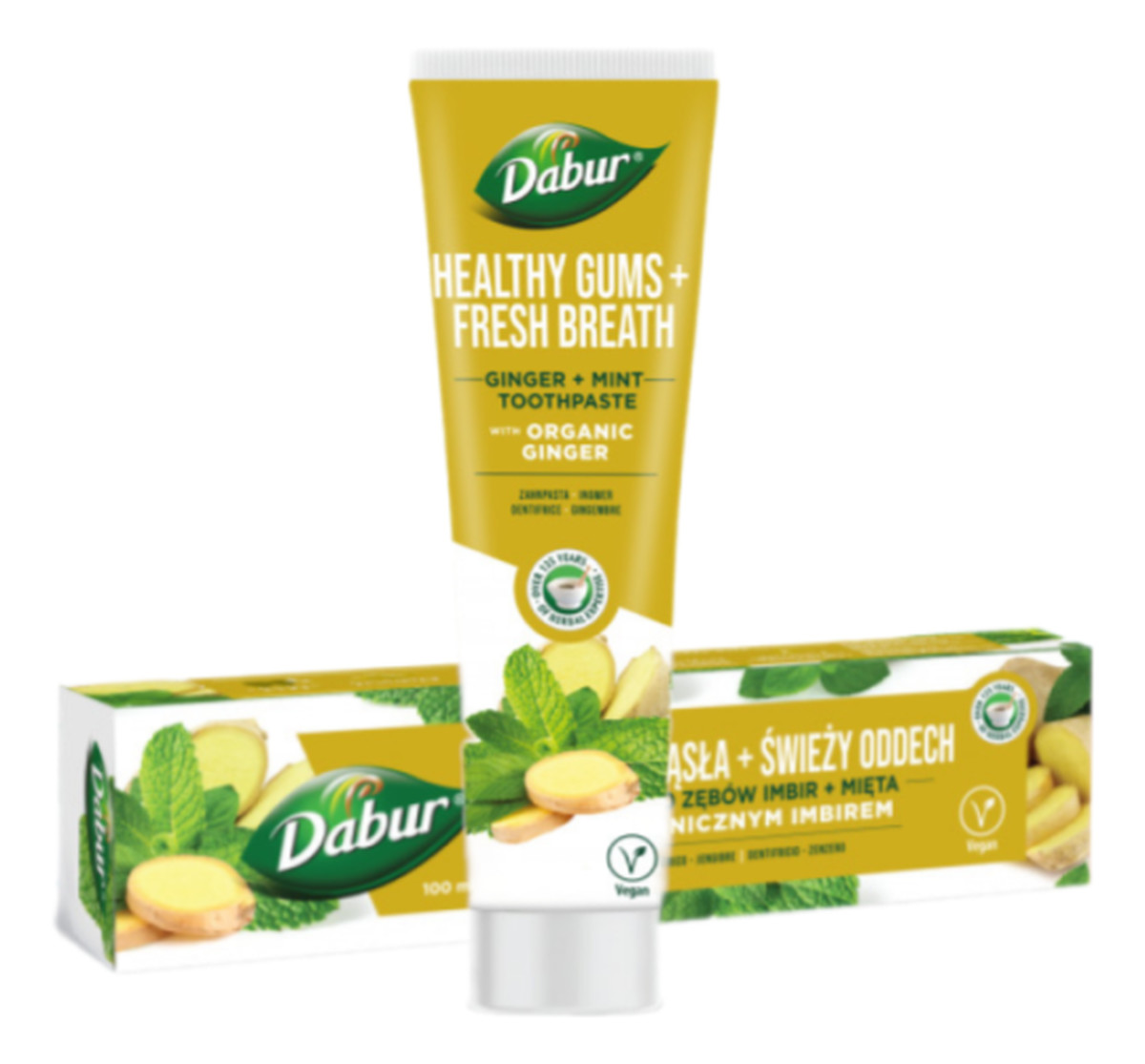 Pasta do zębów Dabur z Organicznym Imbirem i Mięta