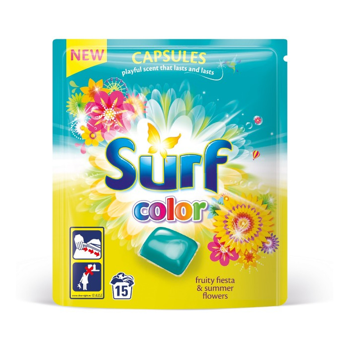Surf Color Fruity Fiesta & Summer Flowers Kapsułki do prania 15szt