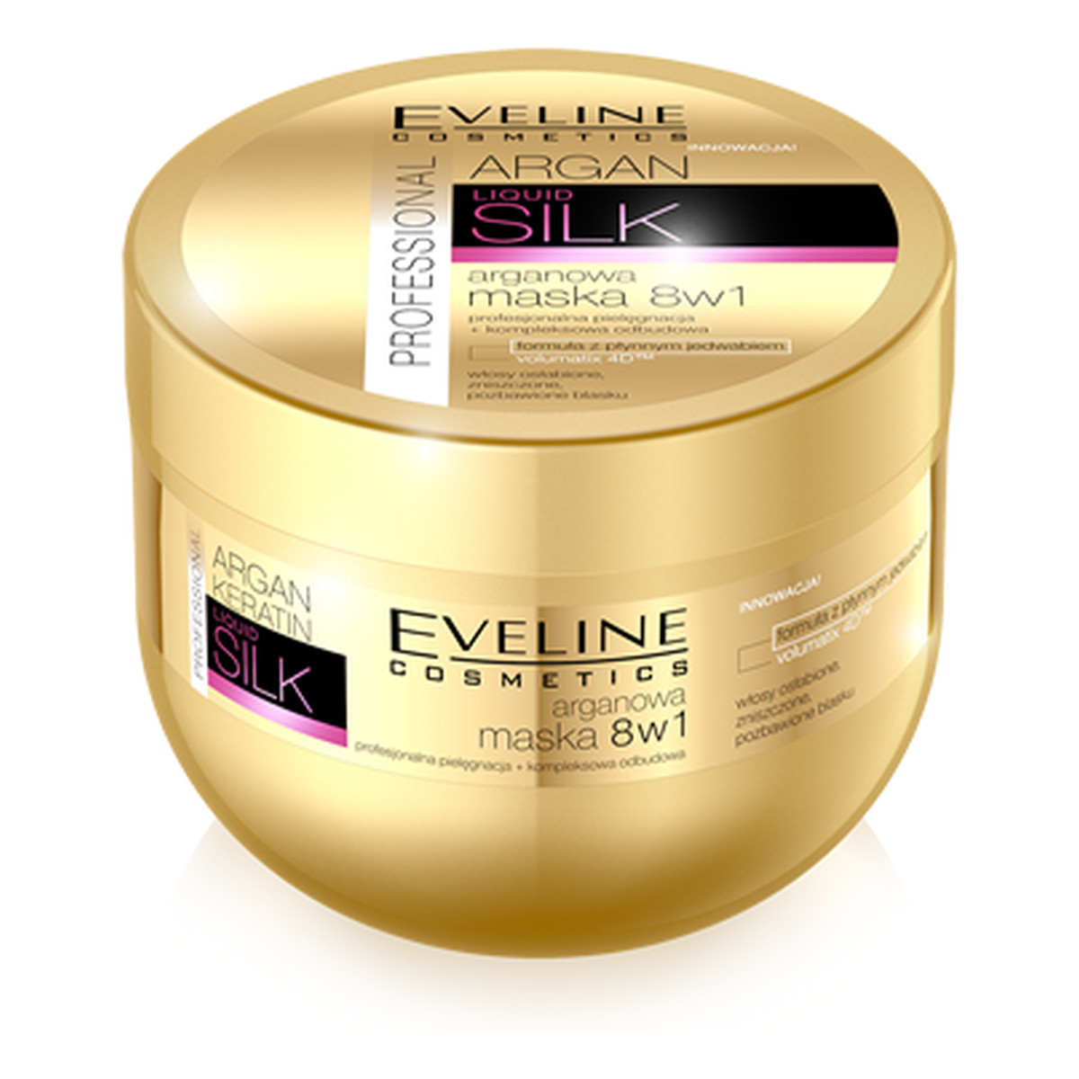 Eveline Liquid Silk Argan + Keratin Maska Do Włosów 8w1 500ml