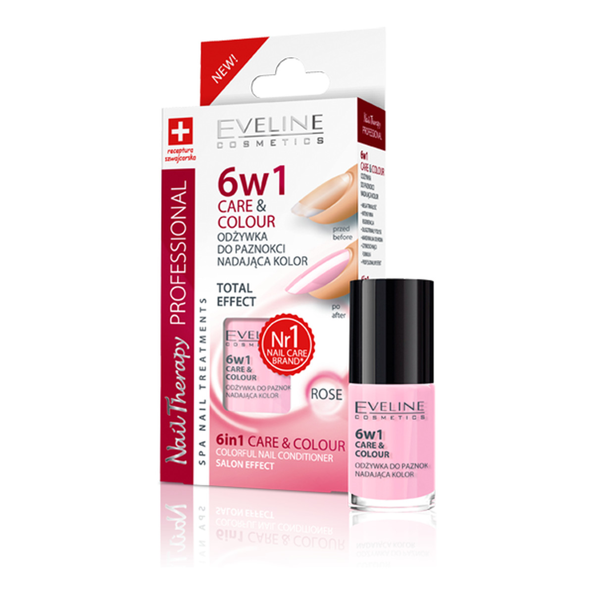 Eveline Nail Therapy Care&Colour Odżywka Do Paznokci Nadająca Kolor 6w1