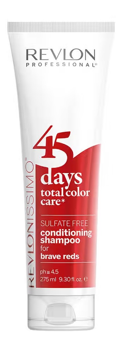 Revlonissimo 45 days conditioning shampoo szampon i odżywka podtrzymująca kolor brave reds