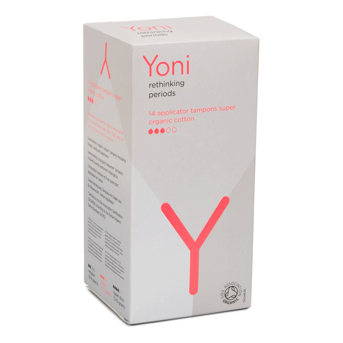 Yoni Organic Cotton Applicator Tampons tampony z aplikatorem z bawełny organicznej Super 14szt