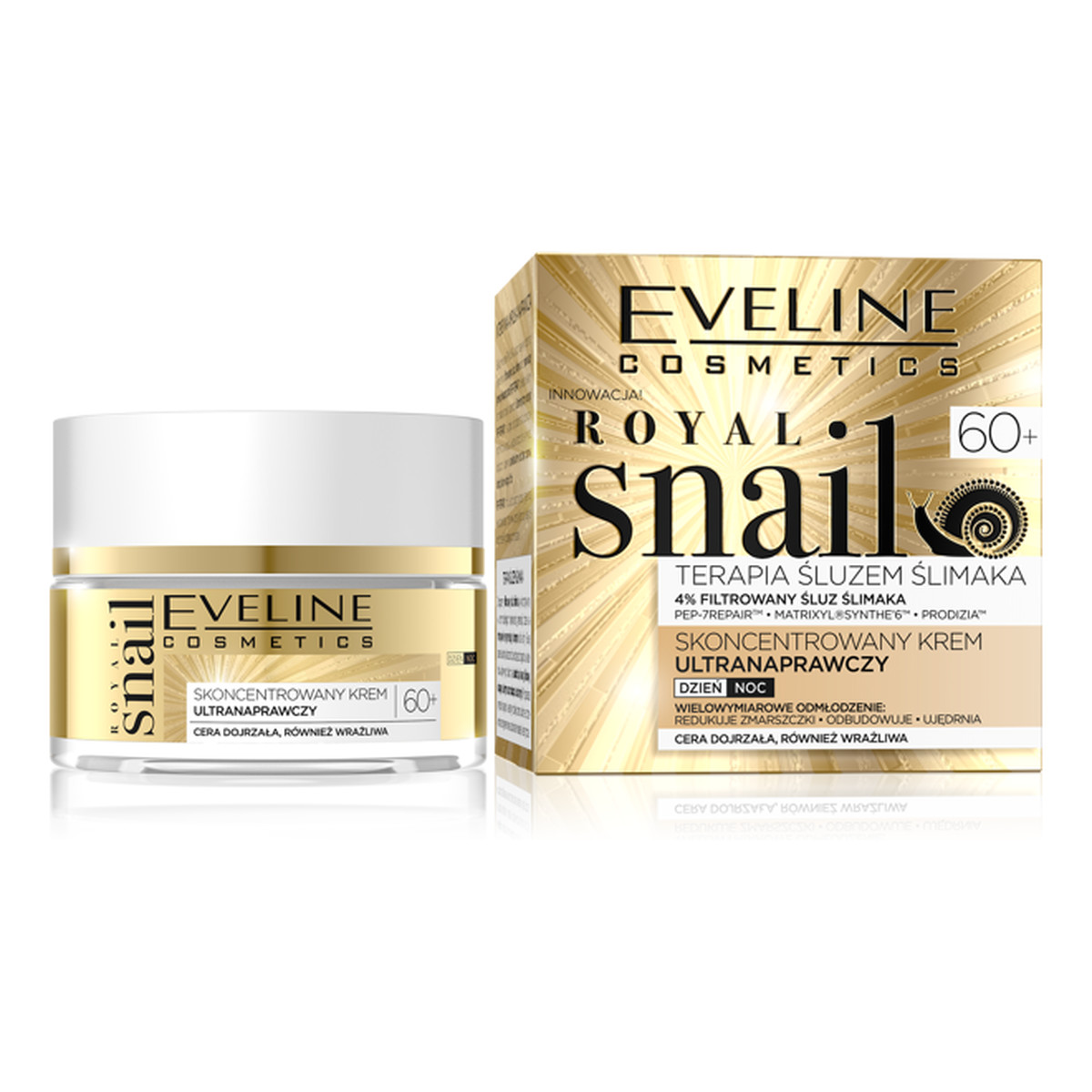 Eveline Royal Snail skoncentrowany krem ultranaprawczy 60+ na dzień i na noc 50ml