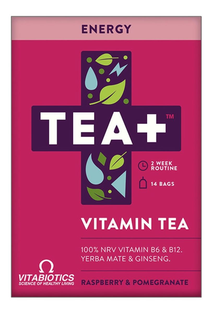 Tea+ energy herbata witaminowa pomagająca w zmęczeniu 14 torebek