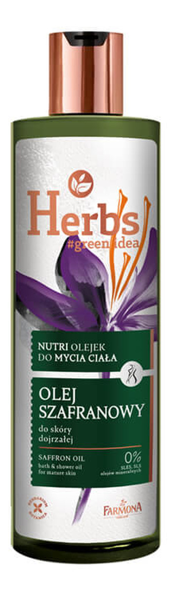 Nutri Olejek do mycia ciała - Olej Szafranowy
