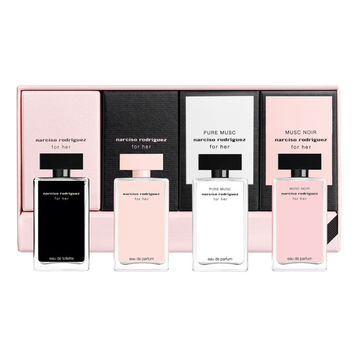 Narciso Rodriguez For Her Exclusive Collector Zestaw miniatur zapachów 4x7.5ml 30ml