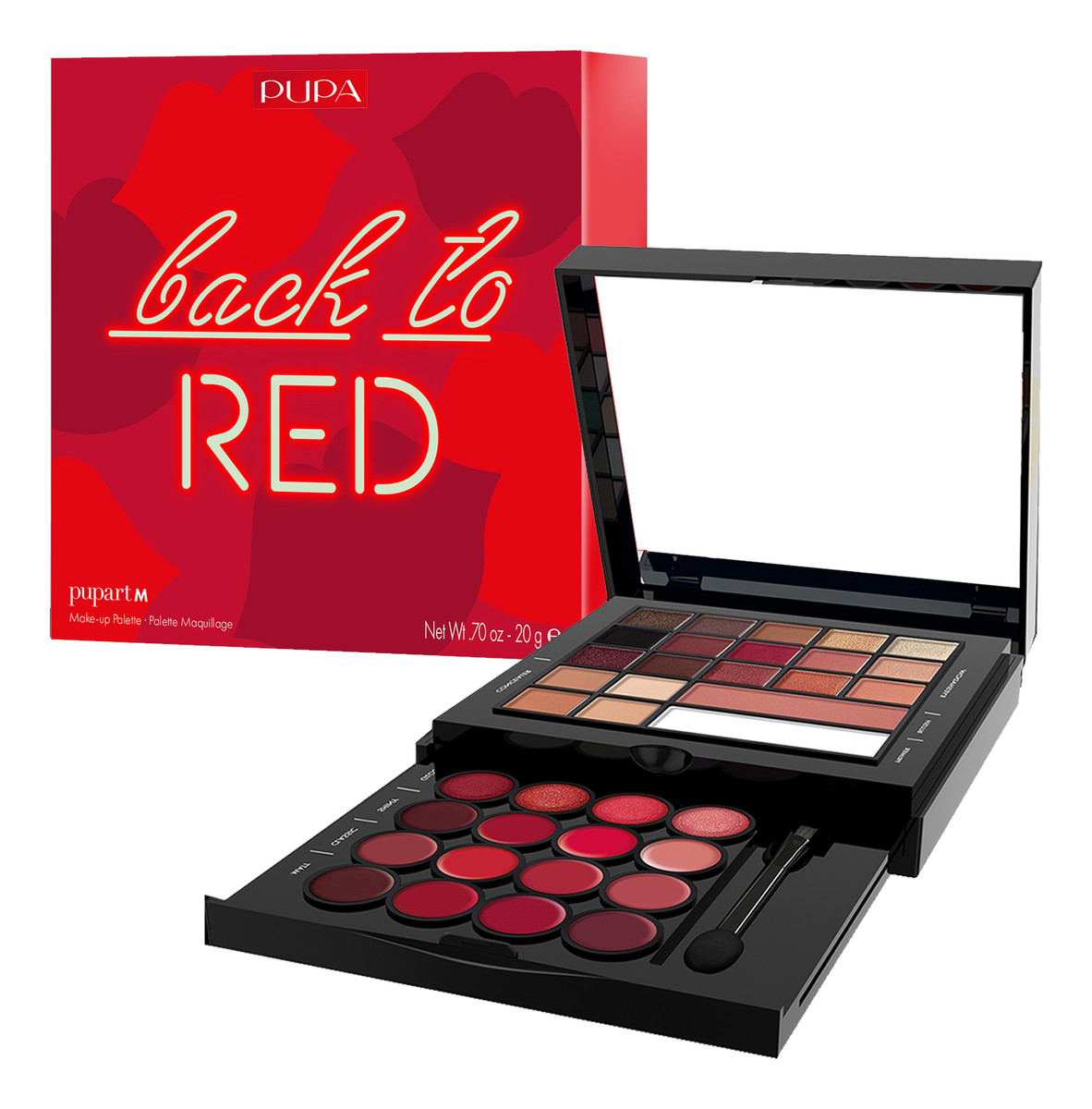 M zestaw do makijażu Back To Red