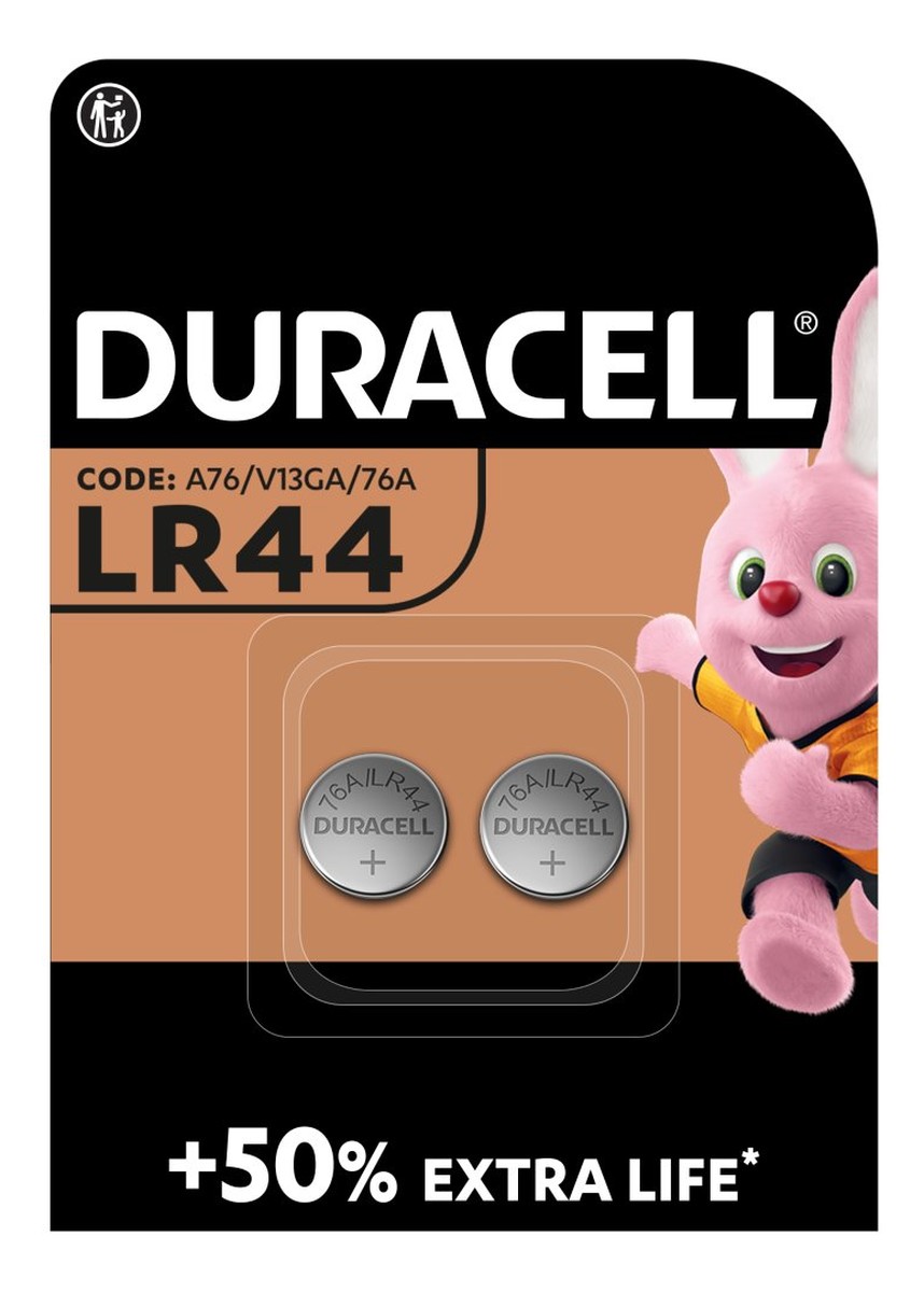 Baterie Alkaliczne Basic Extra Life LR44 A76/V13GA/76A (2)