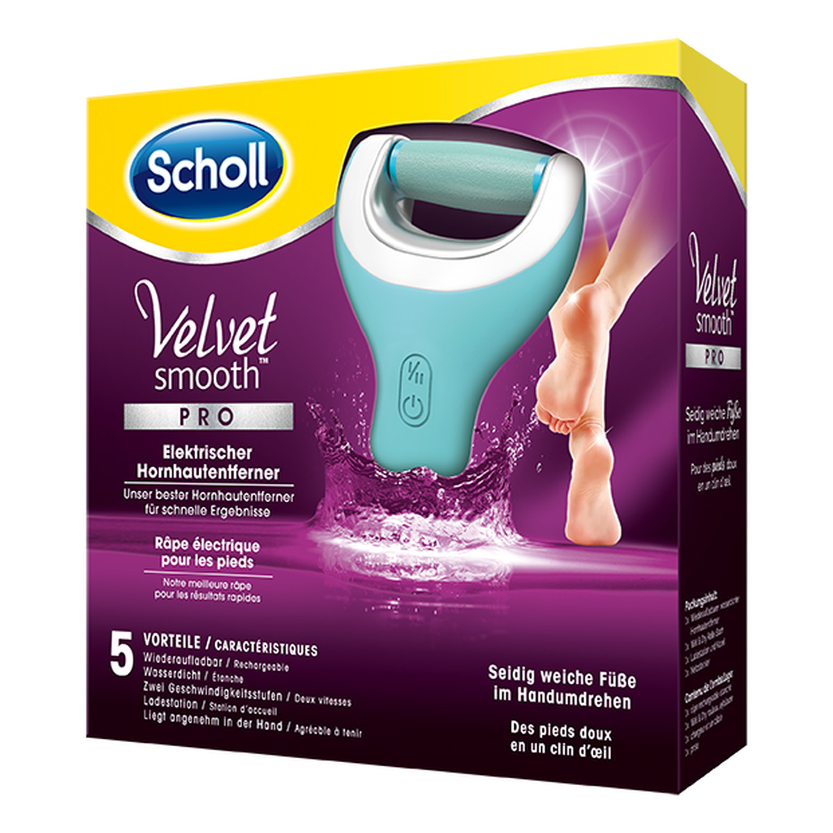 Scholl Velvet Smooth Wet&Dry Elektryczny pilnik do stóp z ładowarką