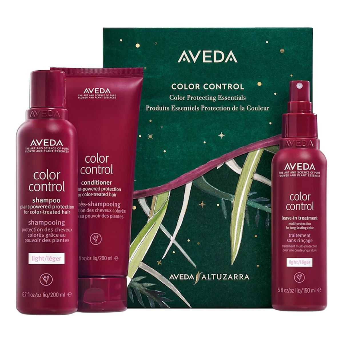 Aveda Color Control Zestaw lekki szampon do włosów 200ml + odżywka do włosów 200ml + odżywka bez spłukiwania 150ml