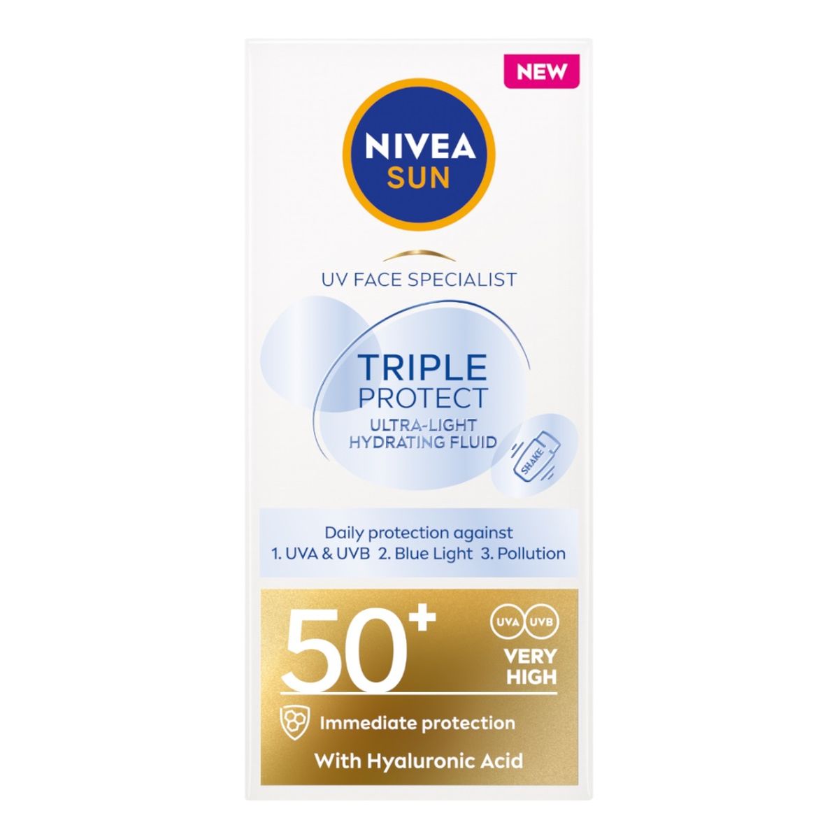 Nivea Sun triple protect fluid do twarzy spf50+ 40ml