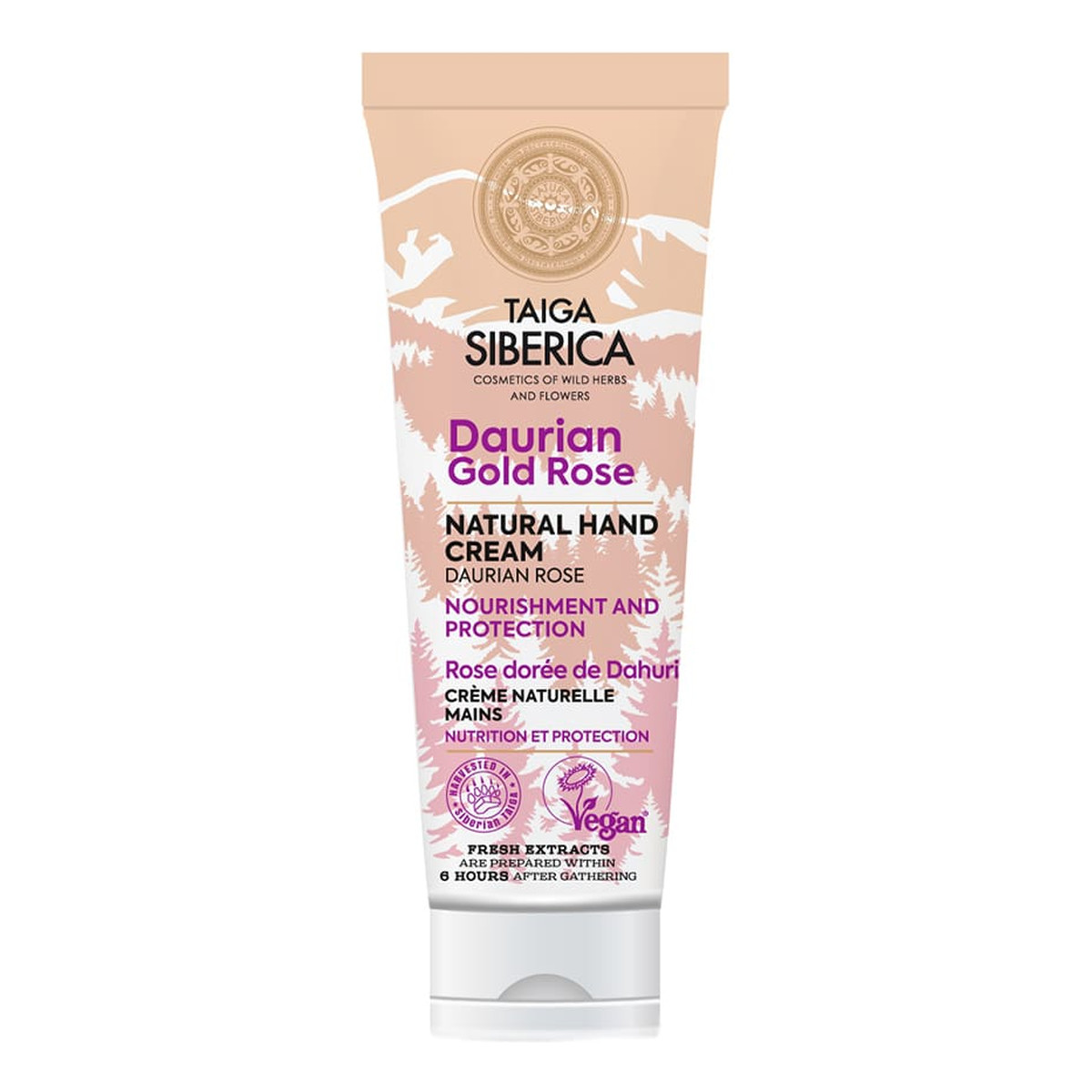 Natura Siberica Taiga Siberica naturalny odżywczo-ochronny Krem do rąk z różą dahurską 75ml