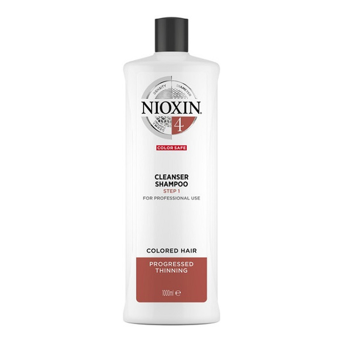 Nioxin System 4 cleanser shampoo oczyszczający szampon do włosów farbowanych znacznie przerzedzonych 1000ml