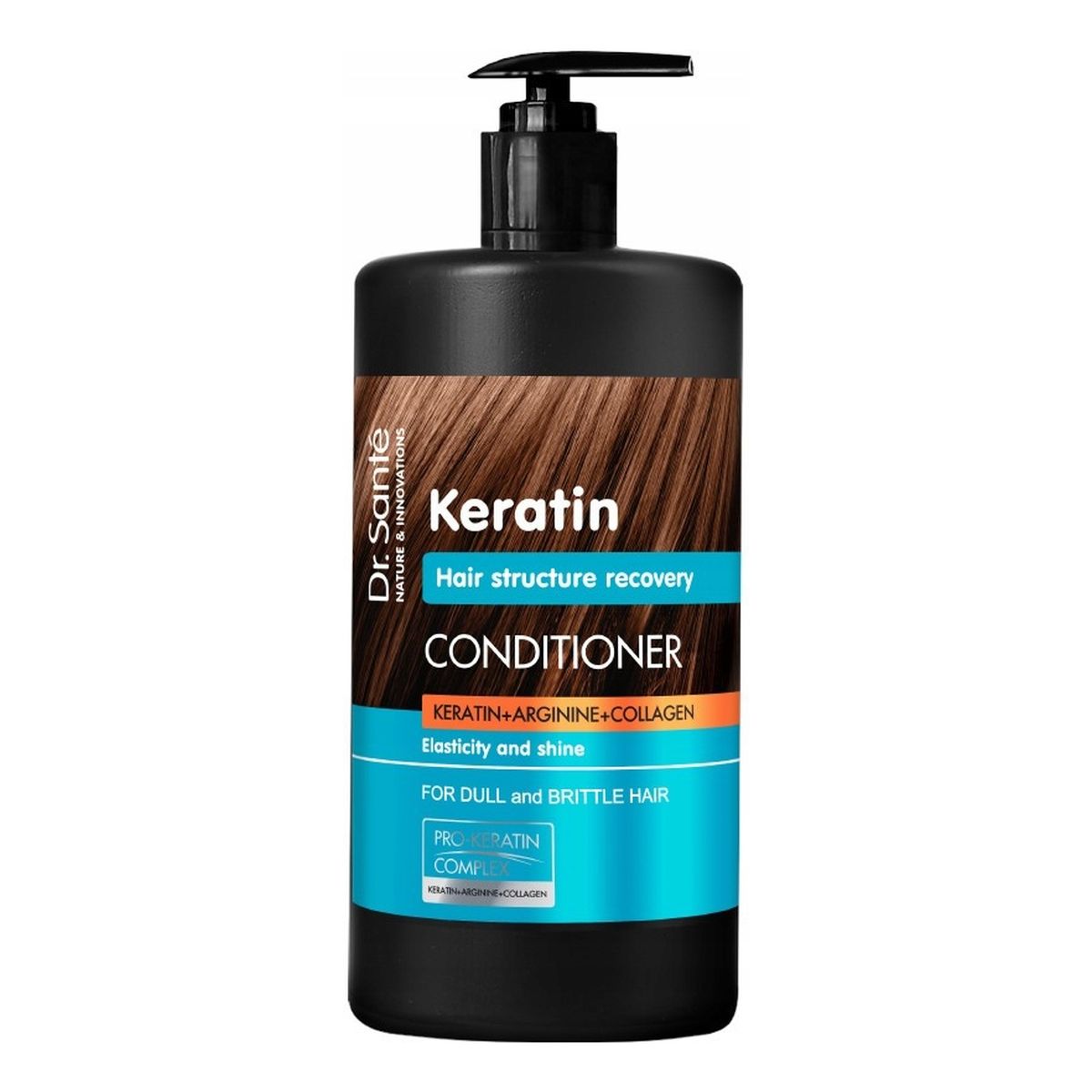 Dr. Sante Keratin Odżywka do włosów z keratyną, argininą i kolagenem do włosów matowych i łamliwych 1000ml