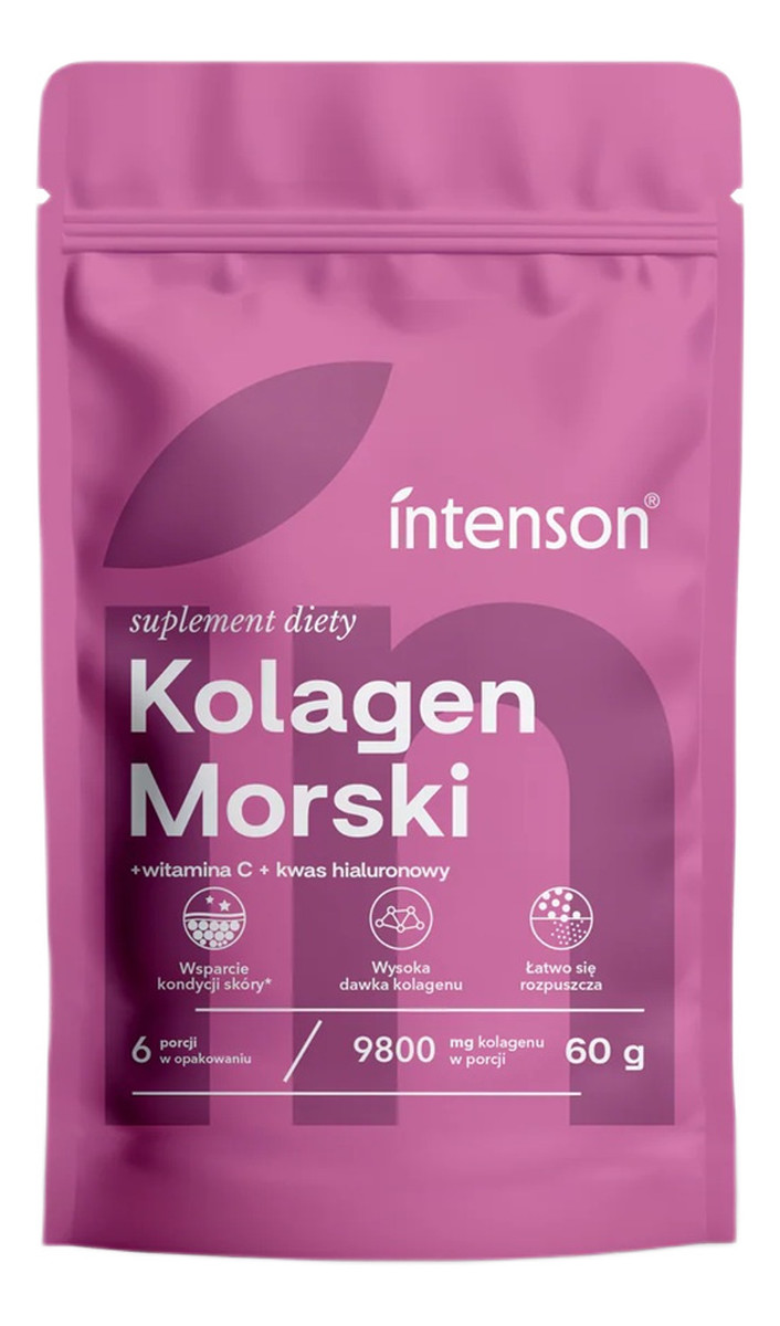 Kolagen morski + witamina c + kwas hialuronowy suplement diety 60g