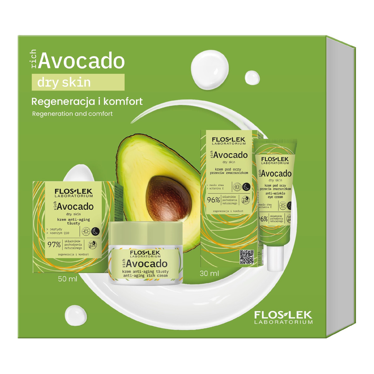 Flos Avocado Zestaw pielęgnacyjny do twarzy