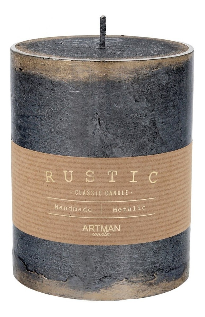 Świeca ozdobna Rustic Patynowany - walec średni