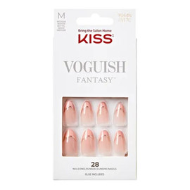 Sztuczne paznokcie na klej Voguish Fantasy French, Pink French Tips, Medium, Almond Shape